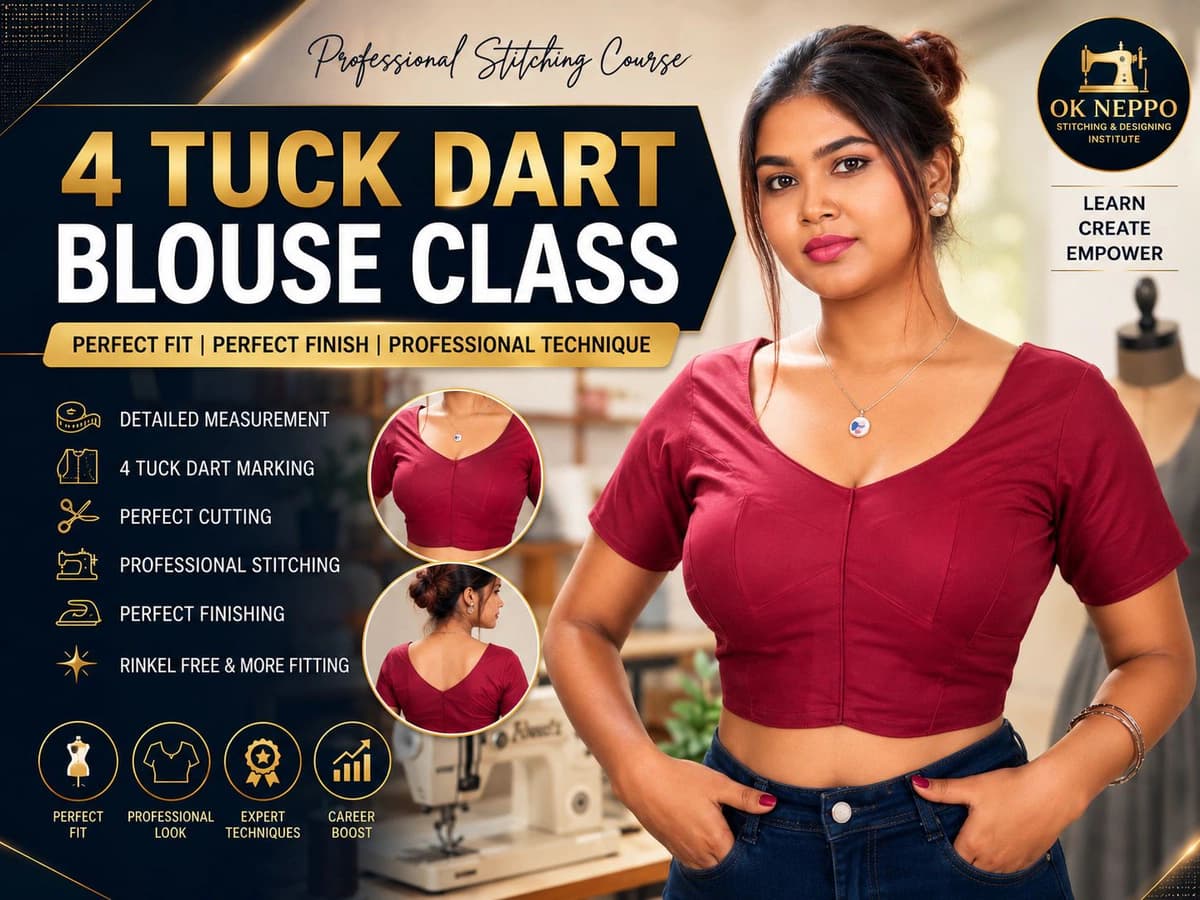 4 Tuck Blouse Stitching & Final Look