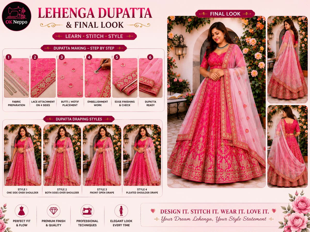 Lehenga Dupatta & Final Look