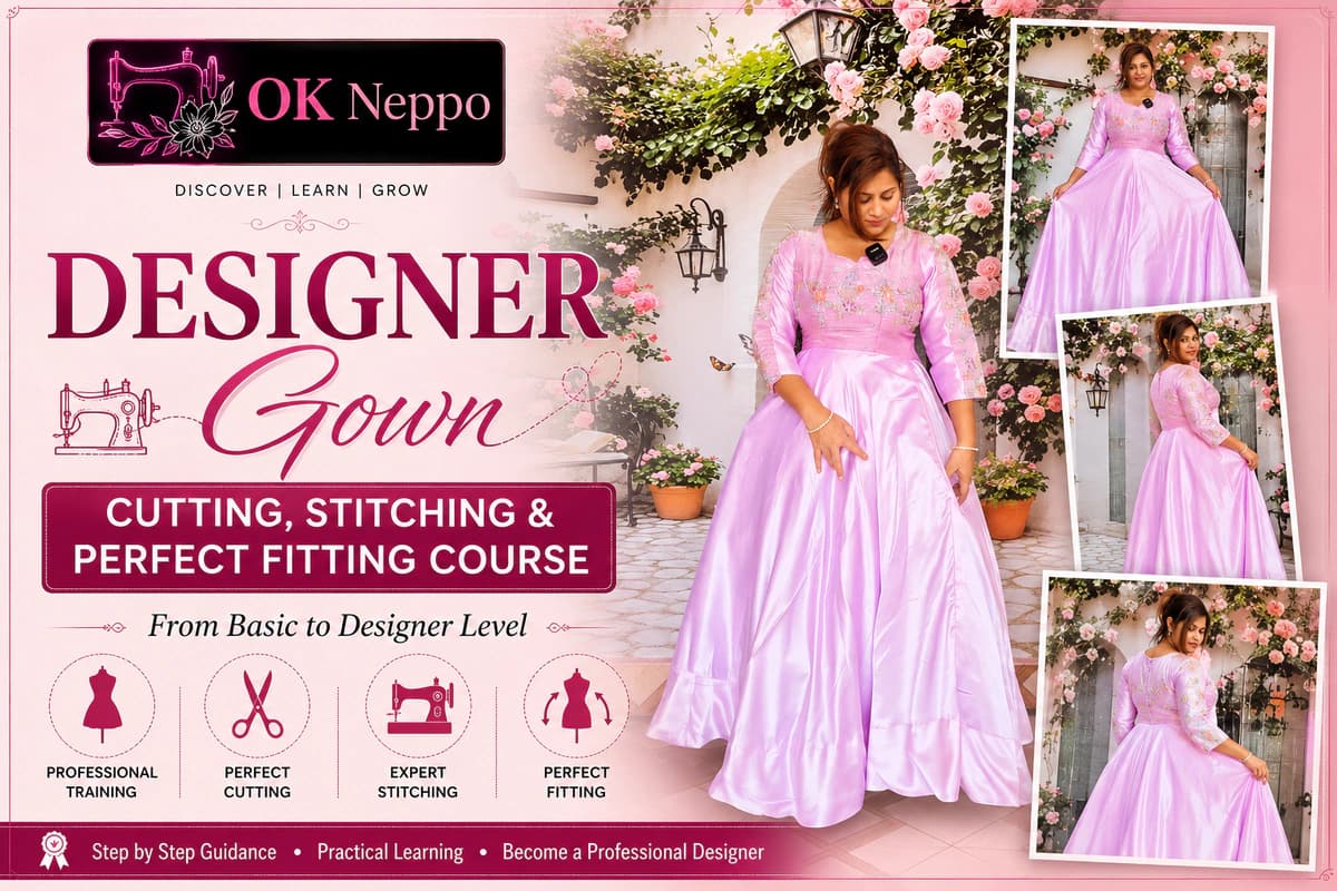 Designer Gown Cutting, Stitching & Perfect Fitting Course