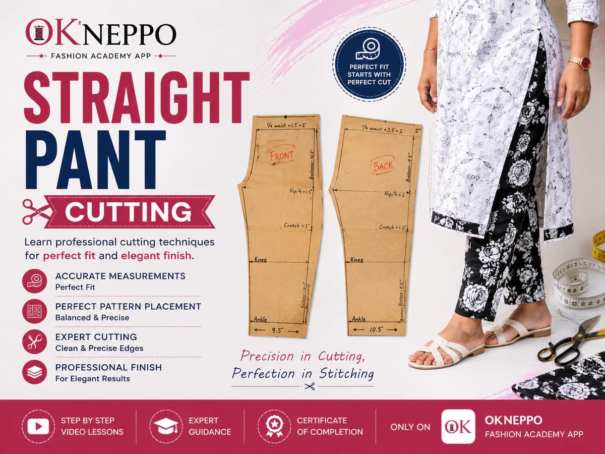 Straight pant cutting