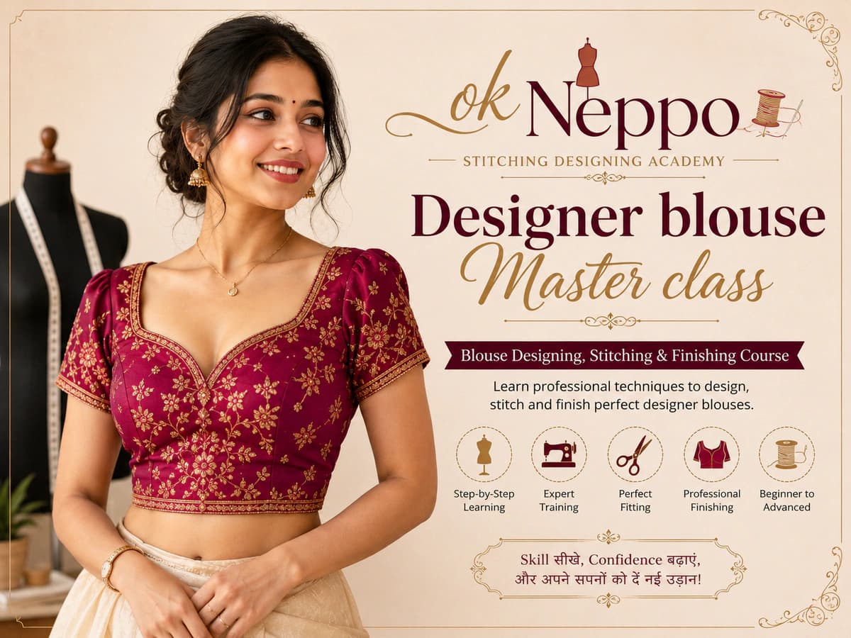 Professional Blouse Stitching & Final Finishing
