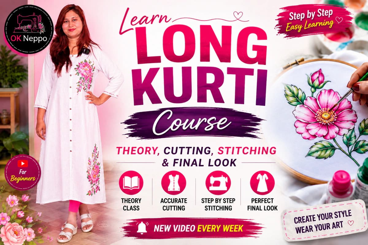 Long Kurti Theory, Cutting, Stitching & Final Look Course