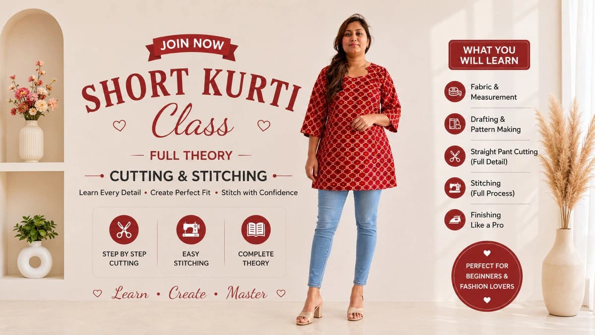 Modern Short Kurti Design Tutorial
