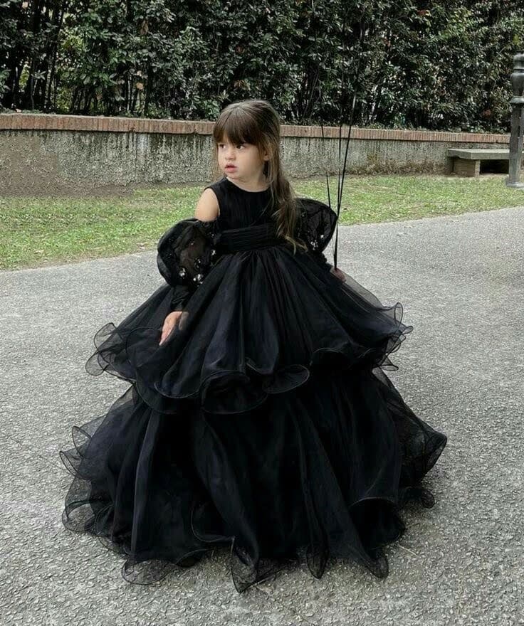Midnight Bloom Princess Gown (Kids)